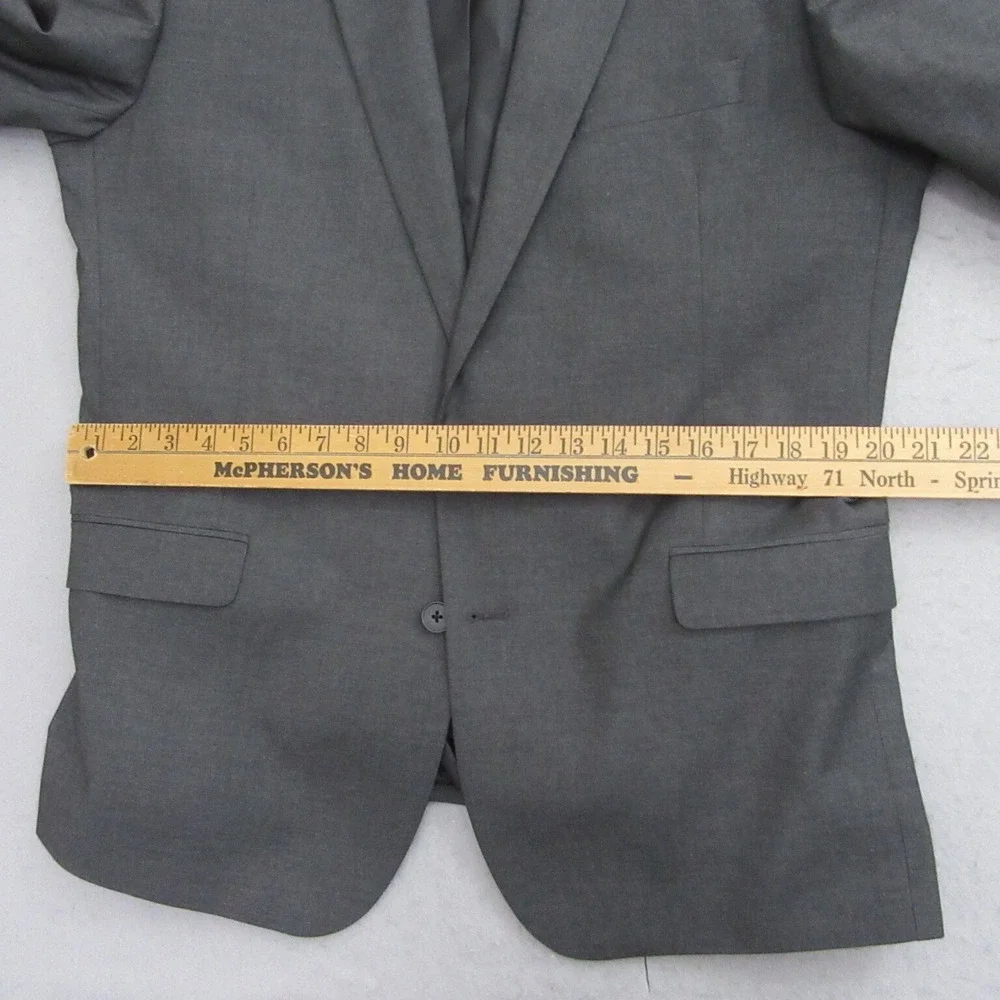 ASOS DESIGN Blazer‎ Mens 44 Grey Two Button Notch Lapel Formal Sport Coat